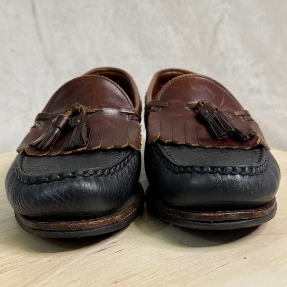 Allen Edmonds Nashua Mens 10 D‎ Black Brown Two Tone Tassel Kiltie Loafers 42250 main image 14